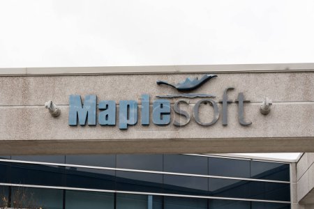 Photo for Maplesoft headquarters at 615 Kumpf Dr in Waterloo, Ontario, Canada, on October 28, 2023. Waterloo Maple Inc. is a Canadian software company. It operates under the trade name Maplesoft. - Royalty Free Image