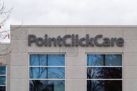 Photo for PointClickCare office in Waterloo, Ontario, Canada, on October 28, 2023. PointClickCare is a cloud-based healthcare software provider. - Royalty Free Image