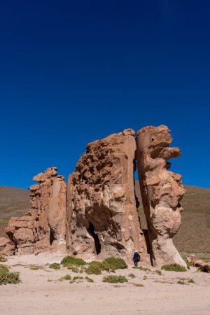 Formation naturelle de roches en altiplano bolivien.