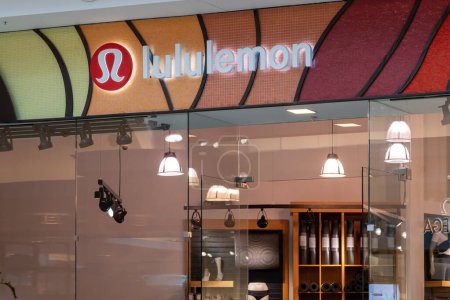 Photo for Lululemon store sign in a shopping mall - Royalty Free Image