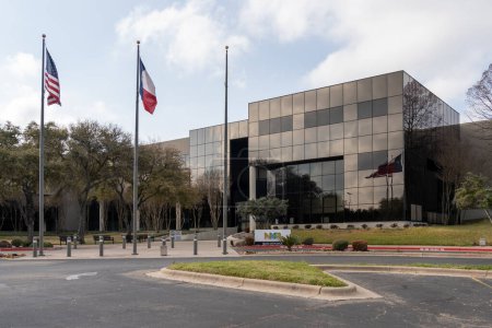 Foto de Austin, Texas, Estados Unidos - 17 de marzo de 2022: Instalación de fabricación de NXP en Austin, Texas, Estados Unidos. NXP Semiconductors N.V. (NXP) es un diseñador y fabricante holandés de semiconductores.. - Imagen libre de derechos