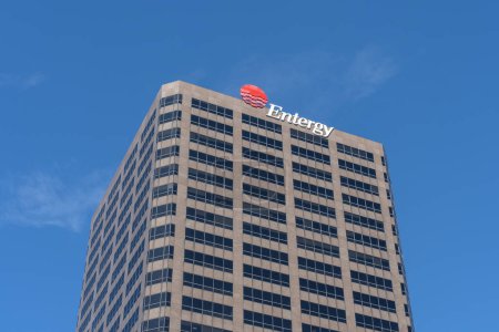 Photo for New Orleans, Louisiana, USA - February 12, 2022: Entergy headquarters in New Orleans, Louisiana, USA. Entergy Corporation is a Fortune 500 integrated energy company. - Royalty Free Image