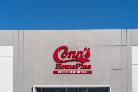 Photo for Harris County, Texas, USA - March 2, 2022: Close up of Conn's Corporate Office sign in Harris County, Texas, USA. Conn's is an American furniture, mattress, electronics and appliance store chain. - Royalty Free Image