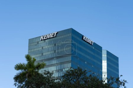 Photo for Fort Lauderdale, FL, USA - January 2, 2022: KEMET headquarters is shown in Fort Lauderdale, FL, USA. KEMET is an American company which manufactures a broad selection of capacitor technologies. - Royalty Free Image