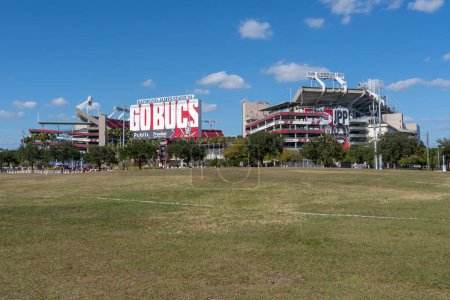 Photo for Tampa, Florida, USA - January 8, 2022: Exterior view of Raymond James Stadium in Tampa, Florida, USA. Raymond James Stadium is a multi-purpose stadium in Tampa. - Royalty Free Image