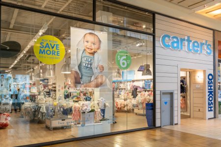 Photo for Houston, Texas, USA - February 25, 2022: Carter's store in a shopping mall. Stuart A. Carter's, Inc. is a major American designer and marketer of children's apparel. - Royalty Free Image