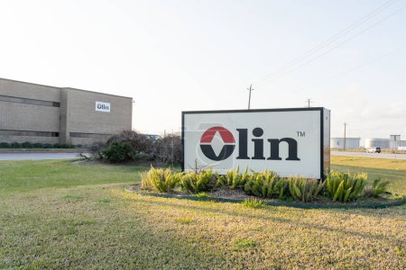 Photo for Freeport, TX, USA - March 5, 2022: Olin Corporate office is shown in Freeport, TX, USA. Olin Corporation is an American manufacturer of ammunition, chlorine, and sodium hydroxide. - Royalty Free Image