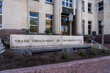 Photo for Austin, Texas, USA - March 18, 2022: The entrance to Texas Department of Transportation in Austin, Texas, USA. The Texas Department of Transportation is a government agency. - Royalty Free Image