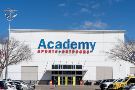 Photo for Houston, Texas, USA - February 15, 2022: An Academy Sports + Outdoors store in Houston, Texas, USA. Academy Sports + Outdoors is an American sporting goods store chain. - Royalty Free Image