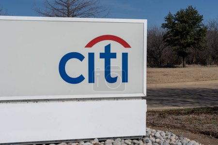 Photo for Irving, Taxas, USA - March 20, 2022: Citi closeup sign at its office in Irving, Taxas, USA. Citibank is the consumer division of financial services multinational Citigroup. - Royalty Free Image