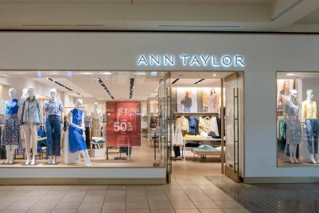 Photo for Houston, Texas, USA - February 25, 2022: Ann Taylor store in a shopping mall. Ann Inc. is an American group of specialty apparel retail chain stores for women. - Royalty Free Image