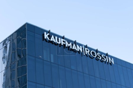 Photo for Miami, Fl, USA - January 2, 2022: Close up of Kaufman Rossin sign at their headquarters in Miami, Fl, USA. Kaufman Rossin is one of Floridas largest accounting firms offering CPA services. - Royalty Free Image