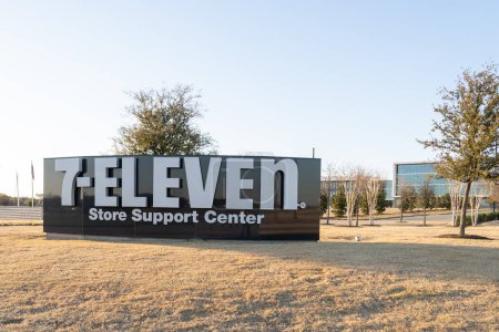 Photo for Dallas, Texas, USA - March 18, 2022: 7-Eleven headquarters in Dallas, Texas, USA. 7-Eleven, Inc. is an American multinational chain of retail convenience stores. editorial use only. - Royalty Free Image