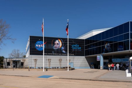 Photo for Houston, TX, USA - March 12, 2022: Space Center Houston in Texas on March 12, 2022. Space Center Houston is a leading science and space exploration learning center. - Royalty Free Image