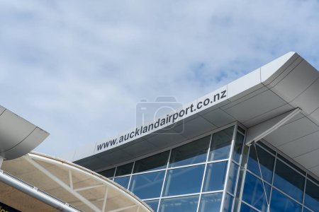 Photo for Auckland, New Zealand: view of new airport sign - Royalty Free Image