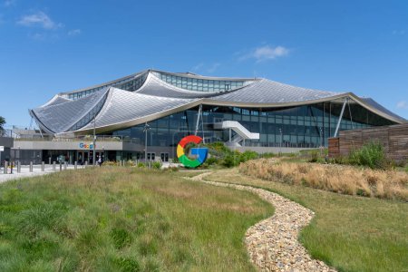 Photo for Google Bay View corporate campus in Mountain View, California, USA - June 8, 2023. Google Bay View Campus is located on a 42-acre site adjacent to NASA Ames Research Center. - Royalty Free Image