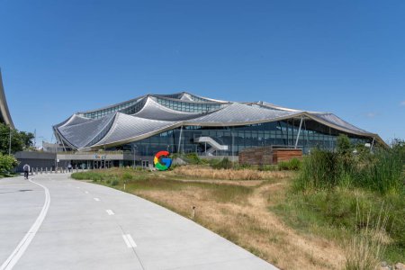 Photo for Google Bay View corporate campus in Mountain View, California, USA - June 8, 2023. Google Bay View Campus is located on a 42-acre site adjacent to NASA Ames Research Center. - Royalty Free Image