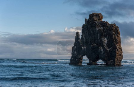 Photo for Hvitserkur Sightseeing Object in Iceland. Ocean and Daytime. - Royalty Free Image