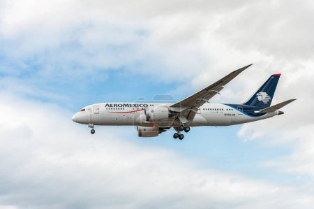 Photo for N965AM Aeromexico Airlines Boeing 787 Dreamliner Landing in London Heathrow International Airport. England. - Royalty Free Image