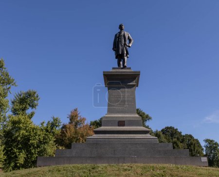 Photo for Edward Manning Bigelow monument in Schenley Park, Pittsburgh. He is also known as the "father of Pittsburgh's parks", was an American City Engineer and later Director in Pittsburgh, Pennsylvania - Royalty Free Image