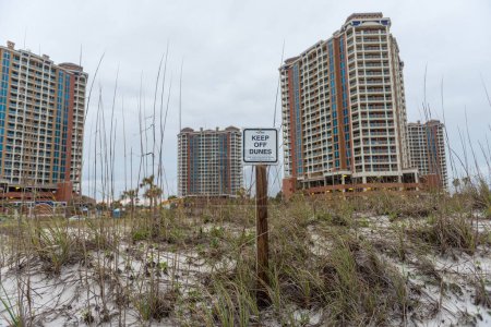 Photo for Keep of Dunes sign in Pensacola Beach. - Royalty Free Image