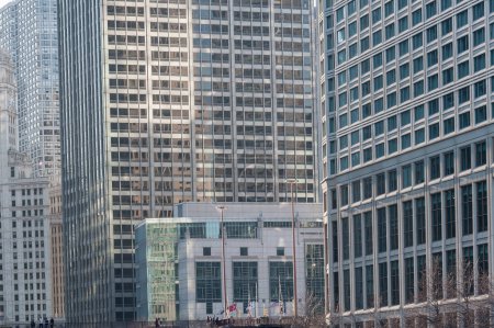Téléchargez les photos : Chicago Skyscraper, Downtown. Business District. Illinois state - en image libre de droit