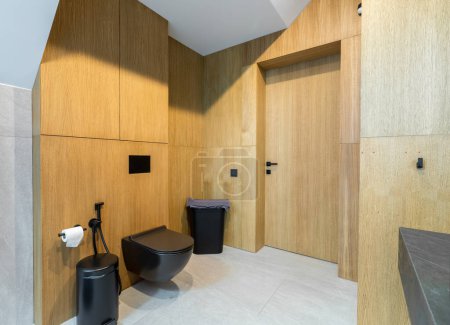 Photo for Beautiful Elegant Modern Luxury Bathroom Interior in Luxury Home - Royalty Free Image