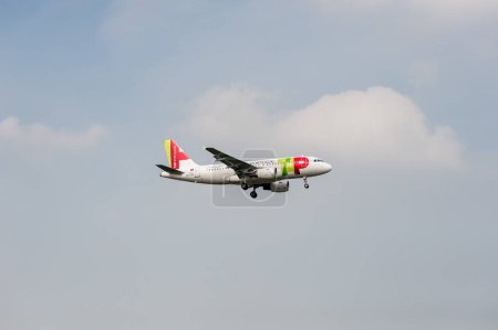 Photo for TAP Air Portugal Airlines Airbus A319 CS-TTC landing in London Heathrow International Airport. - Royalty Free Image