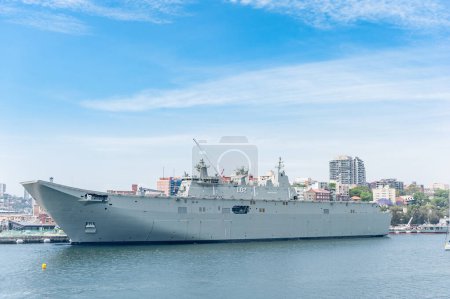 Photo for Navy Ship in Sydney Harbour. Potts Point - Royalty Free Image