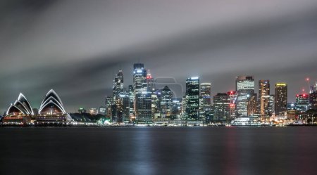 Photo for Sydney Opera House. Long Exposure. Flowing Sky. Australia - Royalty Free Image