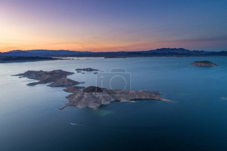Photo for Lake Mead in Nevada. Big Boulder and Little Boulder Islands, Rock Island in Background. Colorado River in Background. - Royalty Free Image