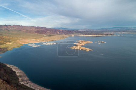 Photo for Lake Mead in Nevada. Big Boulder and Littler Boulder Islands, Rock Island in Background. Colorado River in Background. - Royalty Free Image