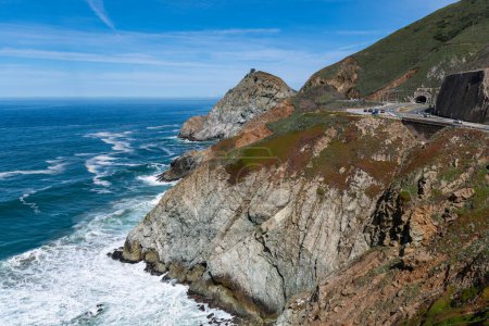 Photo for Coastline and Rocks in California. West Coast with State Route 1. USA - Royalty Free Image