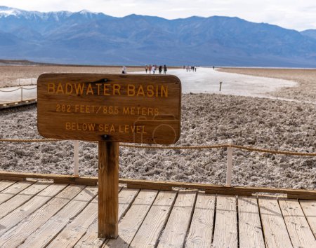 Photo for Badwater Basin in Death Valley, California. 282 feet bellow sea level. - Royalty Free Image