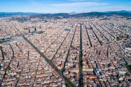 Photo for View Point Of Barcelona in Spain. On Montjuic hill, Mirador de l'Alcalde, or Mayor's Viewpoint is a terraced belvedere overlooking the city of Barcelona - Royalty Free Image