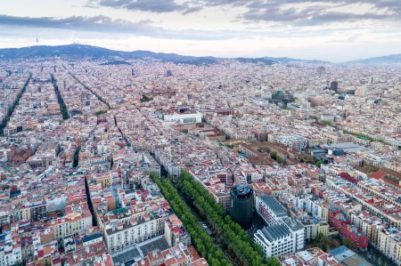 Foto de View Point Of Barcelona in Spain. Overlooking the city of Barcelona - Imagen libre de derechos