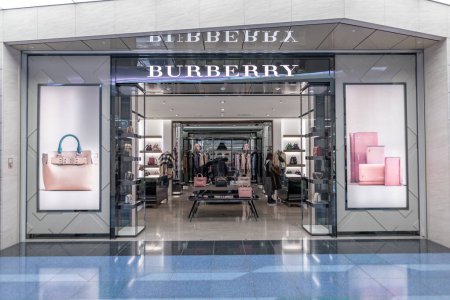 Photo for Tokyo International Haneda Airport. Departure Area with Duty Free Shop. Burberry - Royalty Free Image