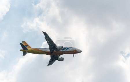 Photo for Cebu Pacific Airlines Airbus A320 RP-C3243 Landing in Manila International Airport - Royalty Free Image