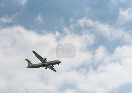 Téléchargez les photos : Cebu Pacific Airlines ATR 72 RP-C7286 Atterrissage à l'aéroport international de Manille - en image libre de droit