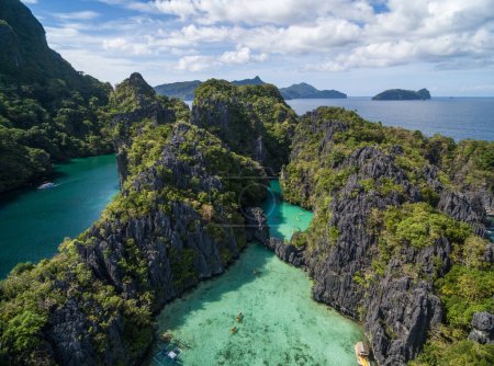 Small Lagoon in El Nido, Palawan, Philippines. Tour A Sightseeing Place.