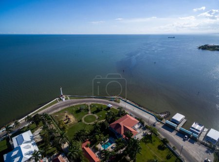 Photo for Belize. Caribbean Island. Beautiful Cityscape. Drone. Aerial View. - Royalty Free Image