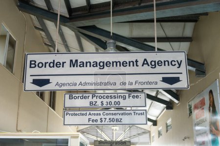 Foto de Belize Custom Procedure and Fees. Border Processing Fee. Caribbean Island. - Imagen libre de derechos