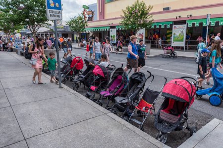 Photo for Stroller Parking in Universal Resort Orlando, Florida. - Royalty Free Image