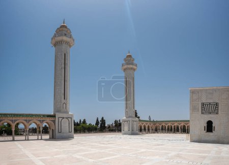 Photo for The Bourguiba mausoleum in Monastir, Tunisia. It is a monumental grave in Monastir, Tunisia, containing the remains of former president Habib Bourguiba, the father of Tunisian independence - Royalty Free Image