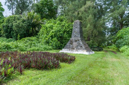 Téléchargez les photos : Mémorial de guerre de l'île Peleliu. 81st Infantry Devision. Wild Cats Never Quit. Micronésie - en image libre de droit