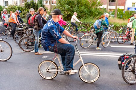 Photo for COLOGNE, GERMANY - SEPTEMBER 25, 2015: Cologne Cycling Critical Mass. - Royalty Free Image