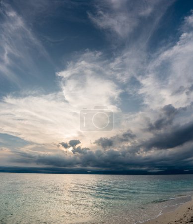 Photo for Stormy Sky and Ocean Water in Philippines. - Royalty Free Image
