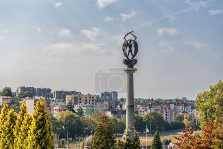 Photo for LVIV, UKRAINE - SEPTEMBER 11, 2016: Lviv City and Lychakiv Cemetery. Sightseeing Place. Monument. Polish Orlat Cemetery - Royalty Free Image