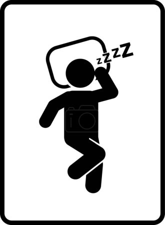 Téléchargez les illustrations : Conception de sommeil sur fond blanc, illustration vectorielle - en licence libre de droit