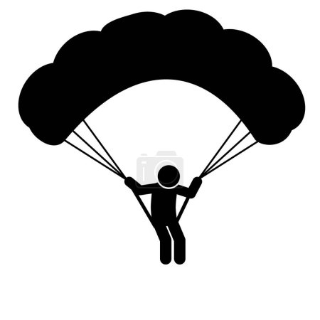 Ilustración de Ilustración vectorial de un hombre paracaidismo - Imagen libre de derechos